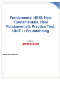 Fundamental HESI, Hesi Fundamentals, Hesi Fundamentals Practice Test, UNIT 1: Foundations of Nursing Practice