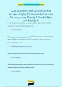 C429 Questions and Correct Verified  Answers Highly Recommended Version  For  Already A Graded&vert;New  and Revised&excl;&excl;&excl;