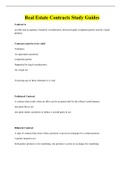 Real Estate Contracts Study Guides