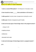 NUR 2115 &sol; NUR 211 Exam 1 Fundamentals of Nursing Exam Questions and Answers 2022&sol;2023&vert; 100&percnt; Correct Verified Answers