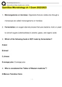 OpenStax Microbiology ch 1 Exam Questions and Answers 2022/2023| 100% Correct Verified Answers