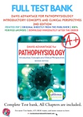 Test Bank for Davis Advantage for Pathophysiology Introductory Concepts and Clinical Perspectives 2nd Edition By Theresa M Capriotti Chapter 1-46 Complete Guide A+