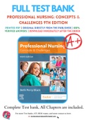 Test Bank for Professional Nursing: Concepts & Challenges 9th Edition By Beth Black Chapter 1-16 Complete Guide A+