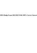 SIDA Badge Exam 2022/2023 With 100% Correct Answers. 
