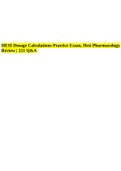 HESI Dosage Calculations Practice Exam, Hesi Pharmacology Review | 251 Q&A.