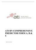 ATI RN COMPREHENSIVE PREDICTOR FORM A, B & C 