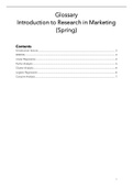 Glossary - Introduction to Research in Marketing (Spring 2022)