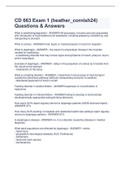 CD 663 Exam 1 (heather_cornish24) Questions & Answers