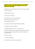 HEMATOLOGICAL AND IMMUNOLOGICAL DISORDERS PRACTICE QUESTIONS AND ANSWERS 2022 WITH COMPLETE SOLUTION