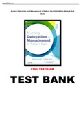 Test Bank For Nursing Delegation and Management of Patient Care 2nd Edition by Kathleen Motacki Chapter 1-21