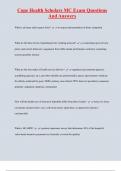 Cope Health Scholars MC Exam Questions  And Answers