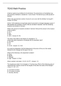TEAS Math Practice Questions And Answers 2022/2023