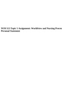 NUR 513 Topic 5 Assignment: Worldview and Nursing Process Personal Statement (Essay).