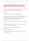 SHADOW HEALTH- RESPIRATORY CONCEPT  LAB EXAM QUESTIONS &ANSWERS GRADED  A&plus;