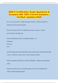 2025 Z Certification Exam Questions & Answers with 100&percnt; Correct Answers &vert; Verified &vert; Updated 2025