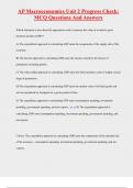 Ap Macroeconomics Unit 2 Progress Check Mcq Questions And Answers Ap