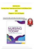 Test bank for nursing today transition and trends 11th edition by zerwekh &vert;All  Chapters &vert; Complete Guide&period;