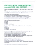 COC 2023 - MOCK EXAM QUESTIONS and ANSEWRS 100&percnt; CORRECT