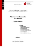 2011 Advanced Cardiovascular Life Support Written Exams