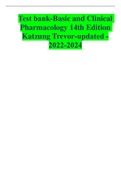 Test bank-Basic and Clinical Pharmacology 14th Edition Katzung Trevor-updated -2022-2024