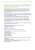 NR 667 VISE &lpar;Actual&rpar; Exam Latest Updated Graded A&plus; and NR 667 VISE Exam Study guide Graded A&plus; &lpar;FALL 2021&sol;2023&rpar;
