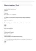 Fire technology Final exam 2022&sol;2023 with 100&percnt; correct answers