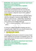 NURSING 101 Gastro intestinal test Exam Questions and Answers 100&percnt;Correct&sol;verified New Update 2022&sol;2023