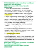 NURSING 101 Gastro intestinal test Exam Questions and Answers 100&percnt;Correct&sol;verified New Update 2022&sol;2023