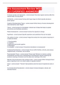 Pre-Assessment Review WGU C217&lpar;VERIFIED ANSWERS&rpar;