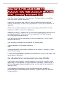WGU C213. PRE-ASSESSMENT: ACCOUNTING FOR DECISION MAKERS PVAC correctly answered 2022