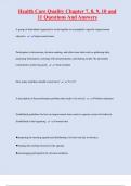 Health Care Quality Chapter 7&comma; 8&comma; 9&comma; 10 and  11 Questions And Answers