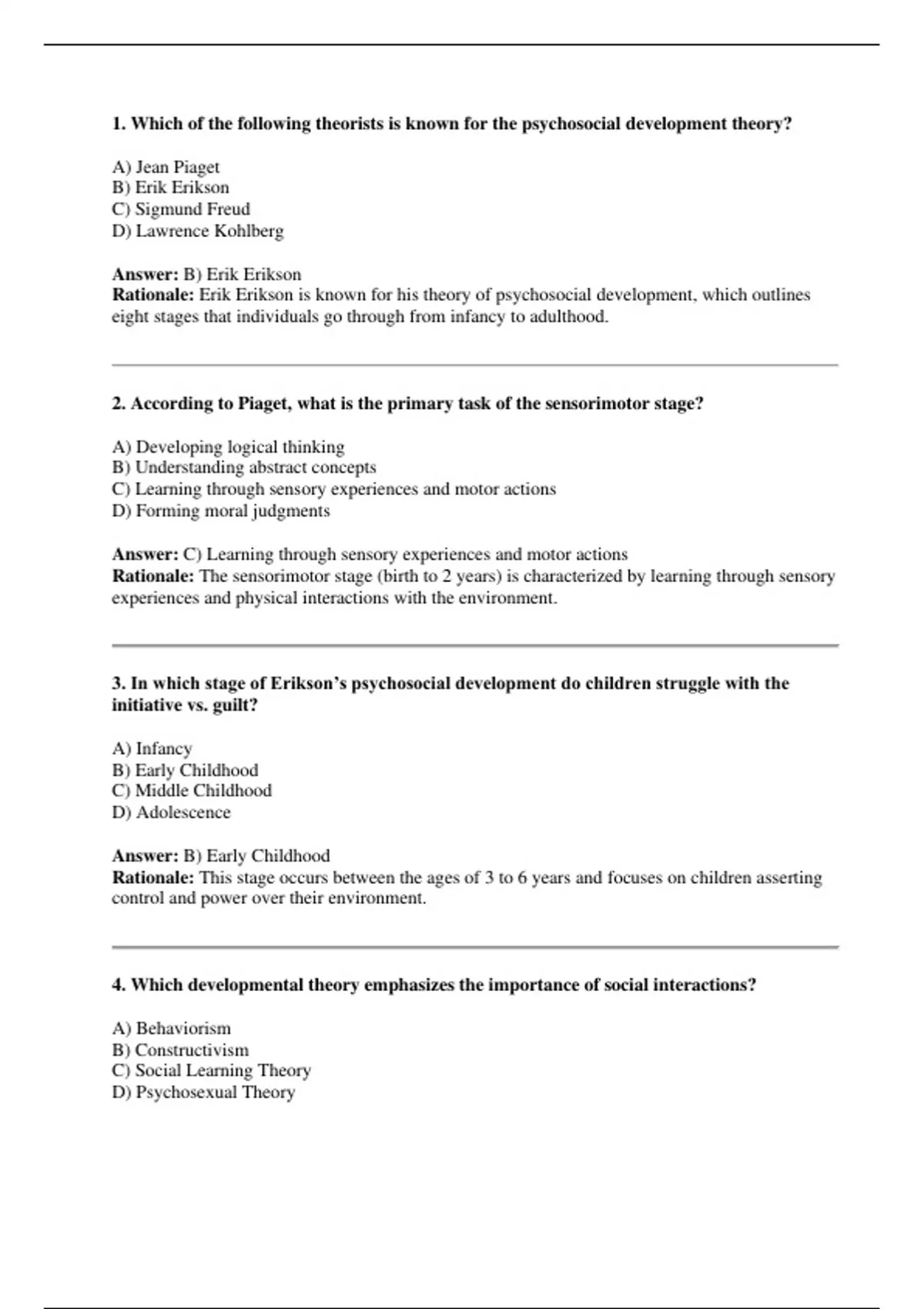 Theories of Growth and Development - Nursing - Stuvia US