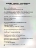 POST FIRST RESPONDER FIRST AID&sol;CPR&sol;AED&colon; MODULE 3 COMPLETE SOLUTIONS