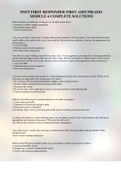 POST FIRST RESPONDER FIRST AID&sol;CPR&sol;AED&colon; MODULE 4 COMPLETE SOLUTIONS