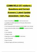 COMM RELS 257 midterm &vert; Questions and Correct Answers &vert; Latest Update 2024&sol;2025 &vert; 100&percnt; Pass