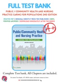 Test Bank for Public &sol; Community Health and Nursing Practice Caring for Populations 2nd Edition By Christine L&period; Savage Chapter 1-51 Complete Guide A&plus;