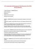 ATI Leadership and Management Exam Questions And 100&percnt; Correct Answers