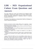 LDR - 302S Organizational Culture Questions and Answers