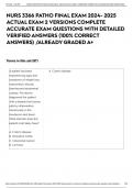 NURS 3366 PATHO FINAL EXAM 2024- 2025 ACTUAL EXAM 2 VERSIONS COMPLETE ACCURATE EXAM QUESTIONS WITH DETAILED VERIFIED ANSWERS &lpar;100&percnt; CORRECT ANSWERS&rpar; &sol;ALREADY GRADED A&plus;