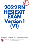 2022 RN HESI EXIT EXAM - Version 1 &lpar;V1&rpar; All 160 Qs & As Included - Guaranteed Pass A&plus;&excl;&excl;&excl; &lpar;All Brand New Q&A Pics Included&rpar;