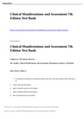 Clinical Manifestations and Assessment 7th Edition Test Bank&period;