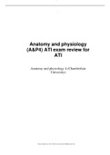 Anatomy and physiology (A&P4) ATI exam review for  ATI
