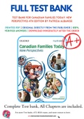 Test Bank For Canadian Families Today: New Perspectives 4th Edition by Patrizia Albanese 9780199025763 Chapter 1-16 Complete Guide.