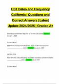 UST Dates and Frequency California &vert; Questions and Correct Answers &vert; Latest Update 2024&sol;2025 &vert; Graded A&plus;