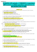NURSING 493 priority 1 VERSION 2 exam latest 100&percnt;correct &lpar;verified&rpar; questions and answers A&plus; HIGHERFLER SCORE