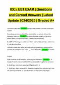 ICC &sol; UST EXAM &vert; Questions and Correct Answers &vert; Latest Update 2024&sol;2025 &vert; Graded A&plus;