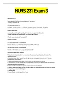 NURS 231 Exam 3