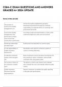 CQM-C EXAM QUESTIONS AND ANSWERS GRADED A&plus; 2024 UPDATE