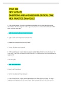 ENGR 101 NEW UPDATE  QUESTIONS AND ANSWERS FOR CRITICAL CARE  HESI  PRACTICE EXAM .