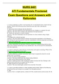 NURS 6401 ATI Fundamentals Proctored  Exam Questions and Answers with Rationales